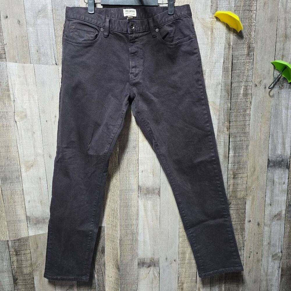 Todd Snyder Charcoal Slim Fit Straight Jeans 32x30 Designer Luxury Denim Casual